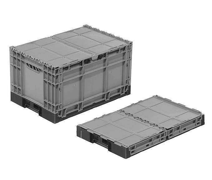 Pojemnik składany Clever-Move-Box 600 x 400 x 340 mm - Składany pojemnik plastikowy do bezpiecznego transportu Twoich towarów – Clever Move Box
