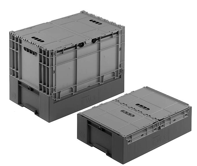 Pojemnik składany Clever-Move-Box 600 x 400 x 440 mm - Składany pojemnik plastikowy do bezpiecznego transportu Twoich towarów – Clever Move Box