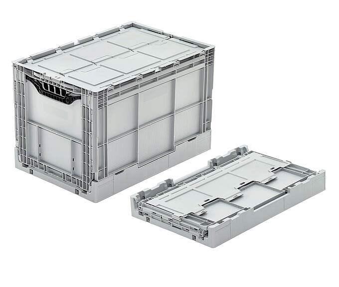 Pojemnik składany Clever-Retail-Box 600 x 400 x 400 mm - Plastikowy pojemnik składany do e-handlu - Clever-Retail-Box